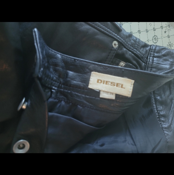 DIESELSHEEPSKIN LEATHER JEANS - Picture 4 of 6